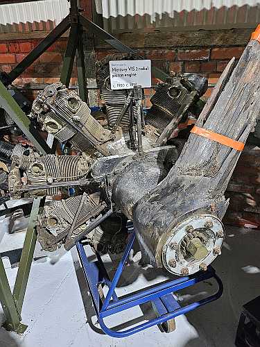 Bristol Type 133's Mercury engine and propeller. Photo courtesy of Pauline Mousley.