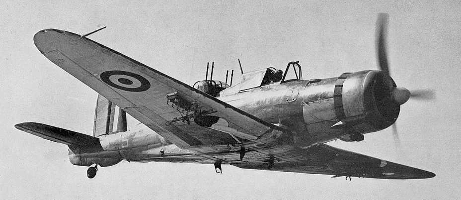 Blackburn Roc in flight.